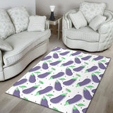 Eggplant Pattern Print Design 05 Area Rug