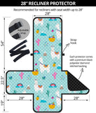 Llama alpaca cactus leaves pattern Recliner Cover Protector