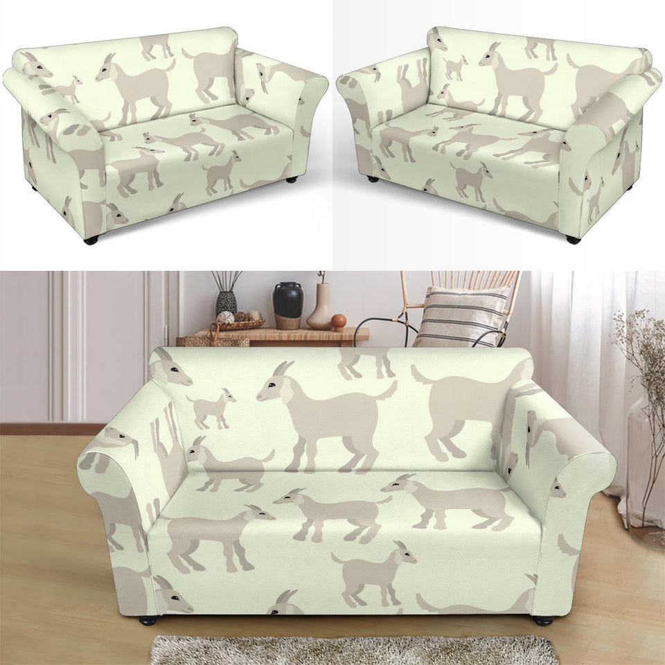 Little Young Goat Pattern Loveseat Couch Slipcover