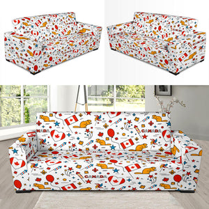 Canada Pattern Print Design 03 Sofa Slipcover