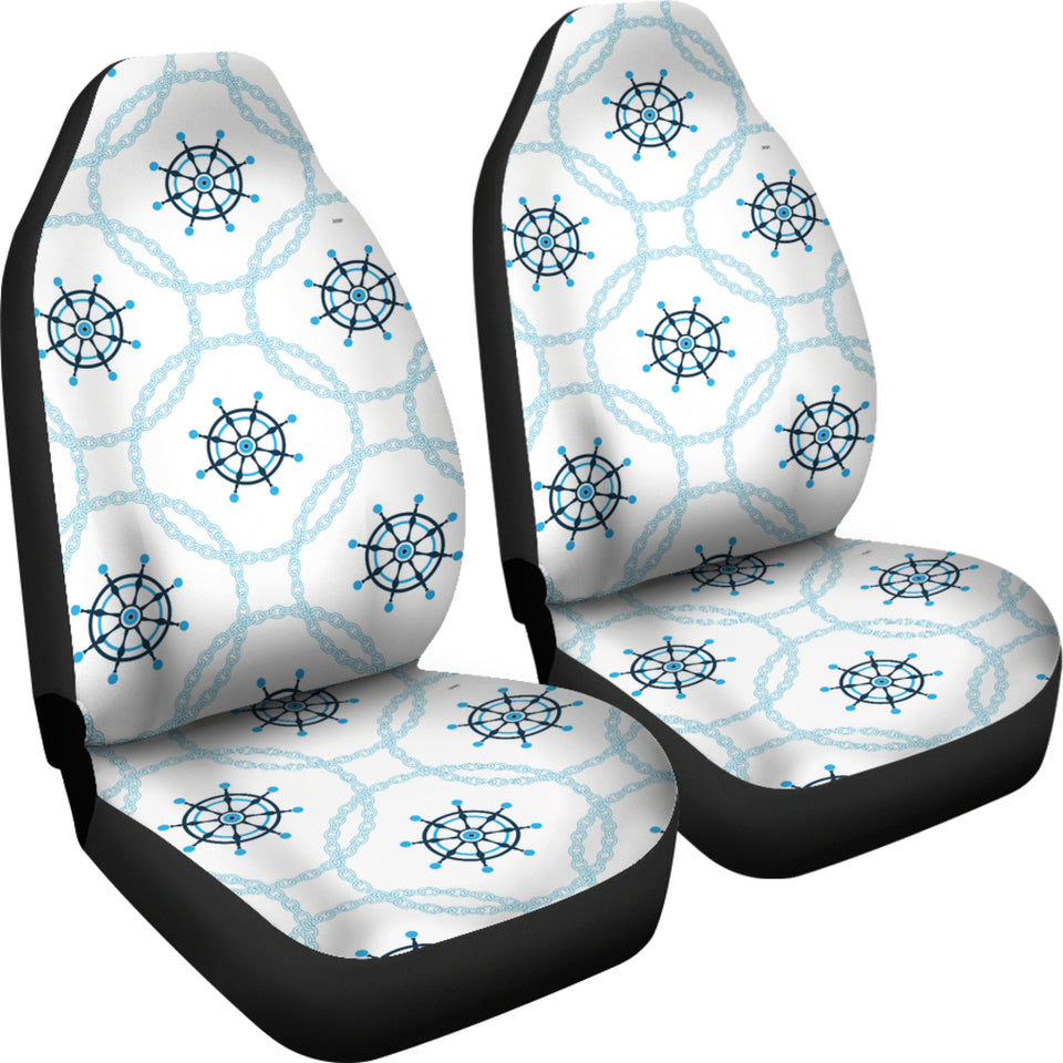 Nautical Steering Wheel Chain Universal Fit Car Seat Covers