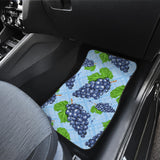 Watercolor Grape Pattern Front And Back Car Mats