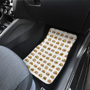 Hamburger Pattern Print Design 02 Front Car Mats