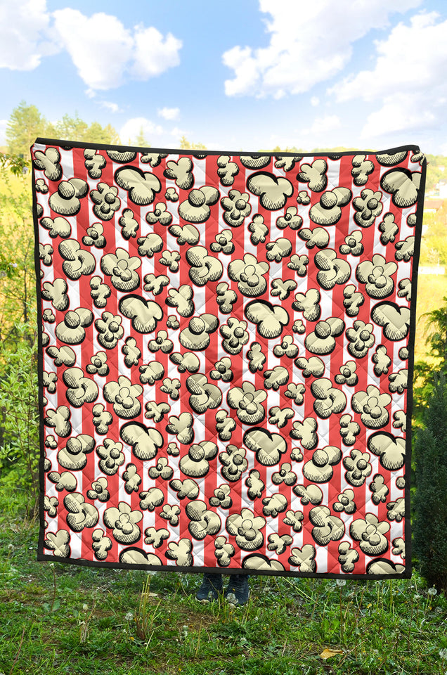 Popcorn Pattern Print Design 05 Premium Quilt