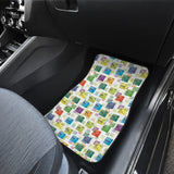 Chemistry Periodic Table Pattern Print Design 05 Front and Back Car Mats