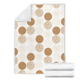 Gold Texture Mushroom Pattern Premium Blanket