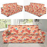 Camper Van Pattern Print Design 03 Sofa Slipcover