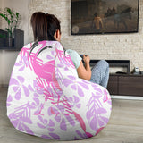 Pink Flamingo Flower Pattern Bean Bag Cover