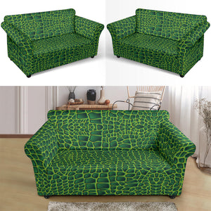 Crocodile Leather Skin Loveseat Couch Slipcover