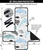Cute dolphins Childish Style pattern Recliner Cover Protector