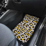 Gray Leopard Print Pattern Front Car Mats