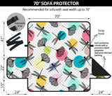 Dragonflies ginkgo leaves pattern Sofa Cover Protector