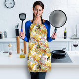 Cool Bee Honeycomb Leaves Pattern Adjustable Apron