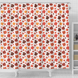Colorful Maple Leaf Pattern Shower Curtain Fulfilled In US