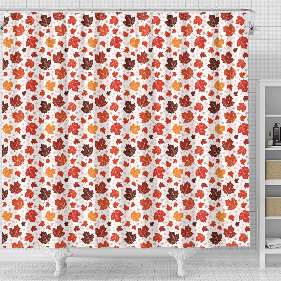 Colorful Maple Leaf Pattern Shower Curtain Fulfilled In US