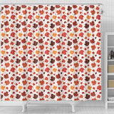 Colorful Maple Leaf Pattern Shower Curtain Fulfilled In US