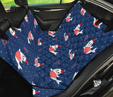 Cute Sea Lion Seal Christmas Hat Candy Cane Heart Pattern Dog Car Seat Covers