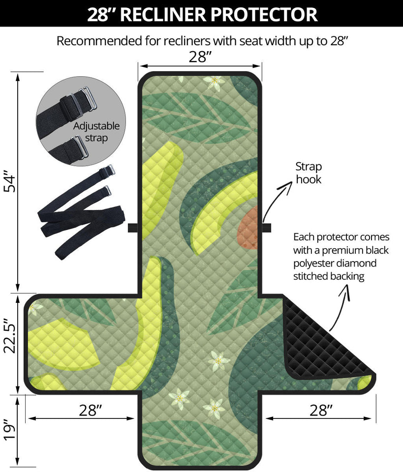 Avocado pattern Recliner Cover Protector