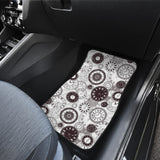 Classic Vintage Clock Pattern Front Car Mats