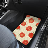Tomato Dot Background Front And Back Car Mats