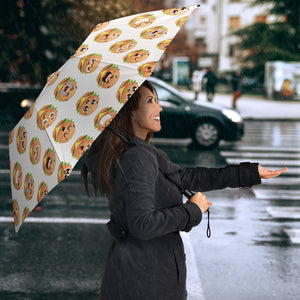Hamburger Pattern Print Design 04 Umbrella