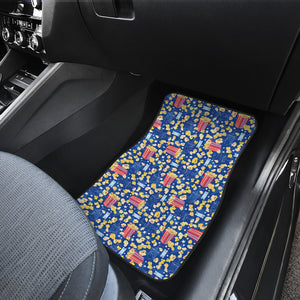 Popcorn Pattern Print Design 01 Front Car Mats