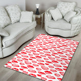 Lips Pattern Print Design 05 Area Rug