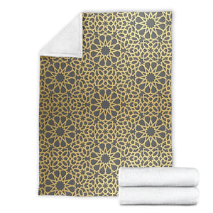 Arabic Star Gold Pattern Premium Blanket