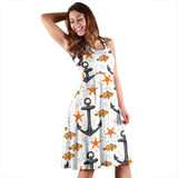 Clown Fish Pattern Print Design 02 Sleeveless Midi Dress