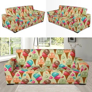 Colorful Ice Cream Pattern Sofa Slipcover