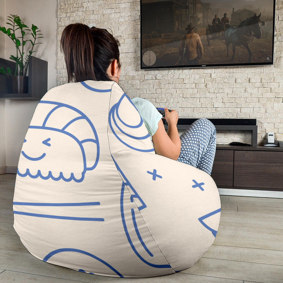 Cute Sushi Icon Pattern Bean Bag Cover