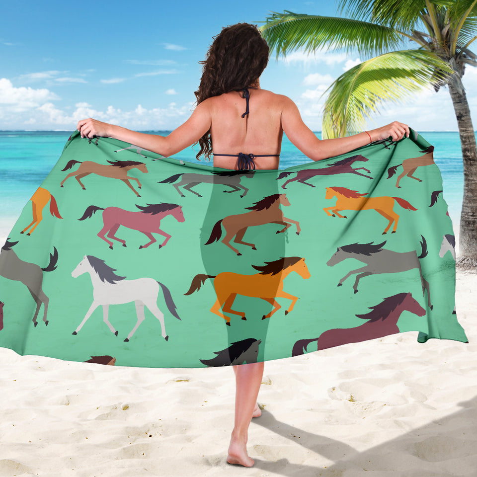 Colorful Horses Pattern Sarong