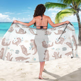 Cute Sea Otters Pattern Sarong