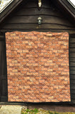 Brick Printed Pattern Print Design 04 Premium Quilt