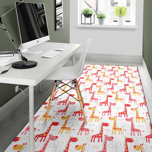 Giraffe Pattern Print Design 03 Area Rug