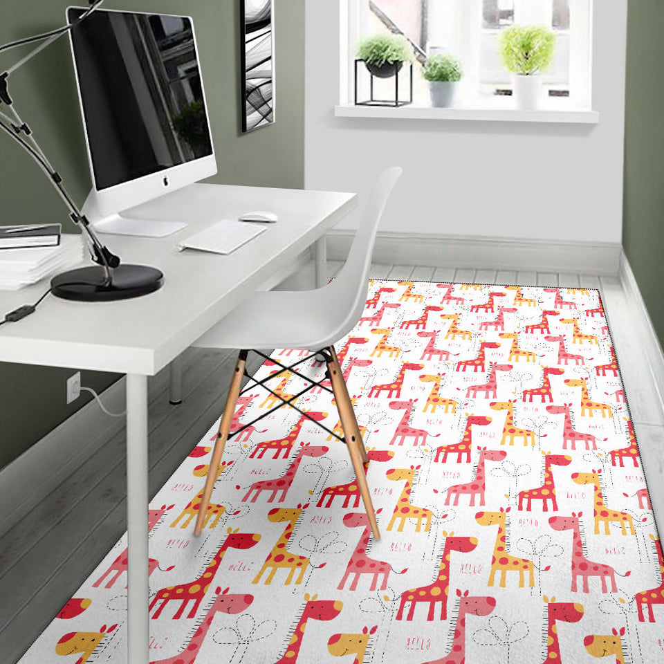 Giraffe Pattern Print Design 03 Area Rug