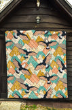 Eagle Pattern Print Design 02 Premium Quilt