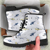 Cute Helicopter Star Pattern Leather Boots