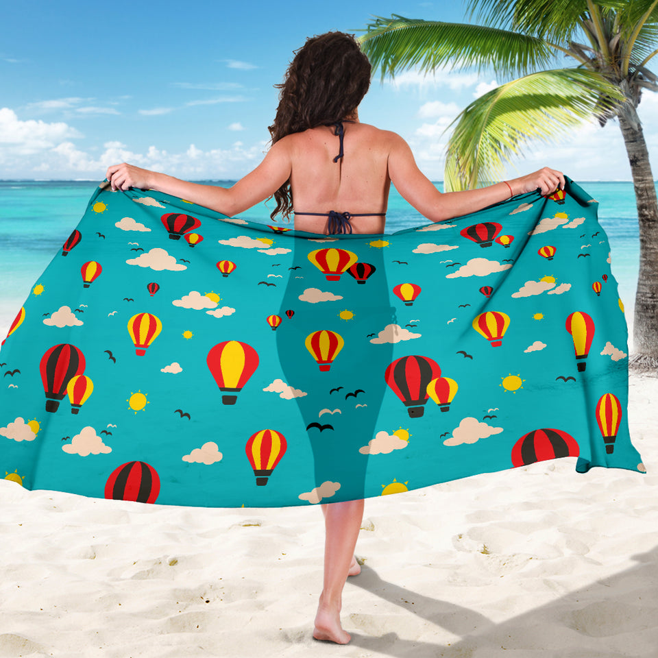 Hot Air Balloon Sky Pattern Sarong