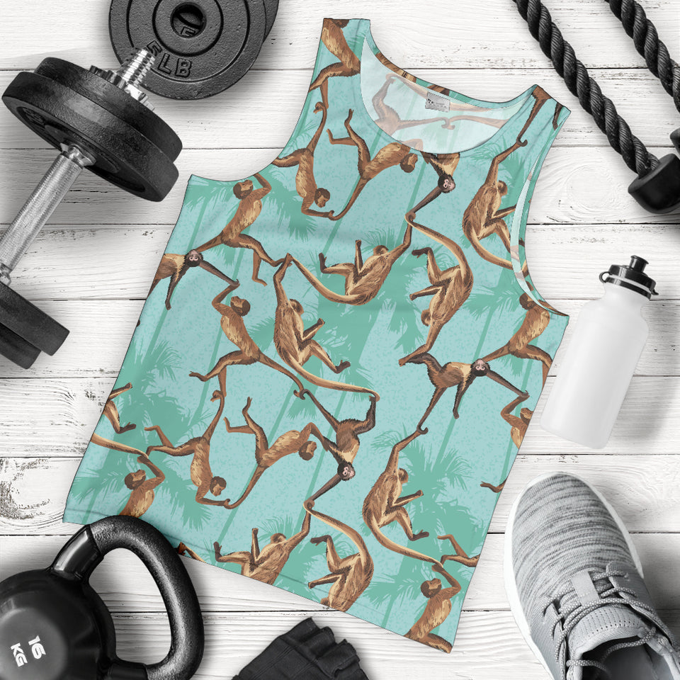 Monkey Palm tree background Men Tank Top