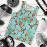 Monkey Palm tree background Men Tank Top