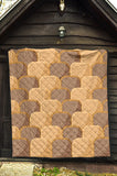 Bread Toast Pattern Print Design 04 Premium Quilt