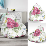 Hand Drawn Butterfly Rose Bean Bag Cover
