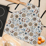Cute Nautical Steering Wheel Anchor Pattern Adjustable Apron