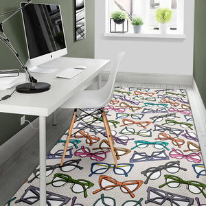 Sun Glasses Pattern Print Design 01 Area Rug