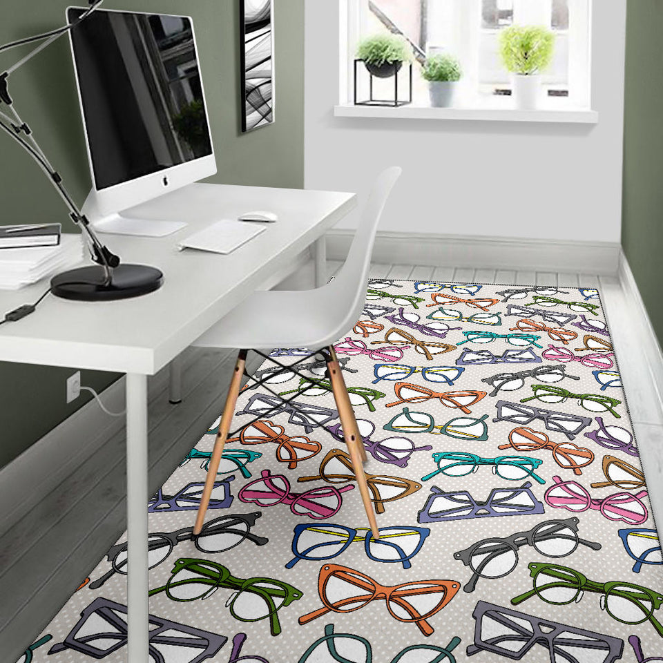 Sun Glasses Pattern Print Design 01 Area Rug