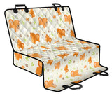 Cute Brown Pomeranian Paw Leave Bone Pattern Dog Car Seat Covers