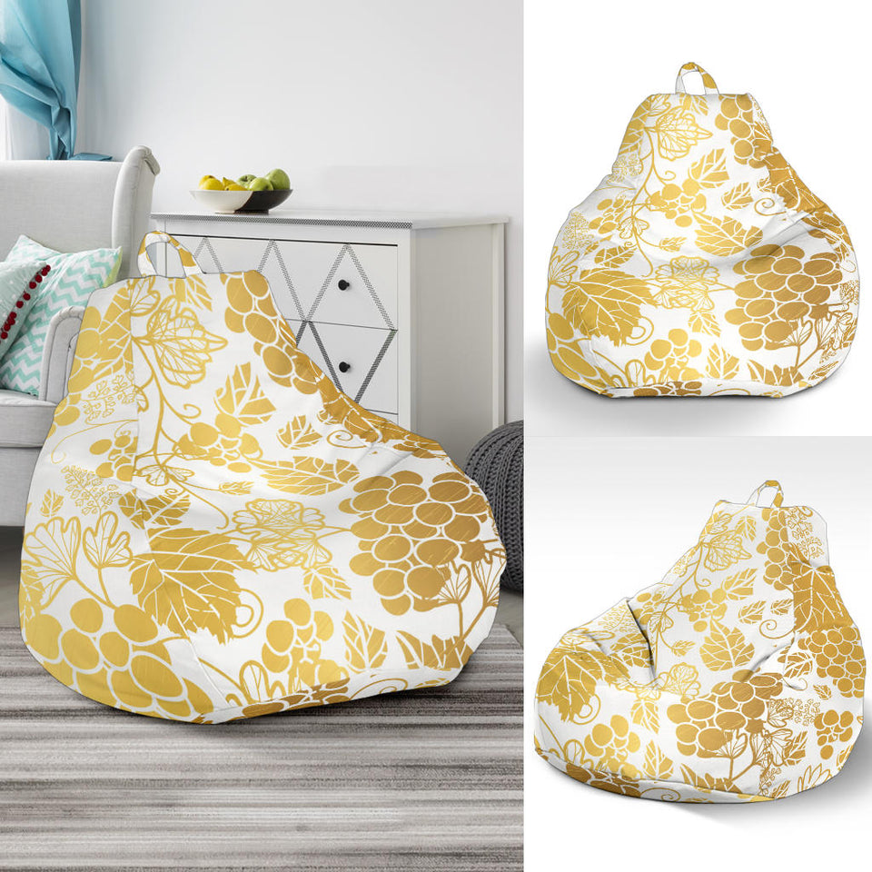 Gold Grape Pattern Bean Bag Cover
