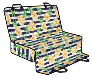 Pineapples Pattern Striped Background Dog Car Seat Covers