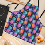 Pineapples Pattern Zigzag Background Adjustable Apron